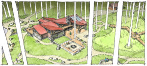 13038.40 Grafton Lakes SP Visitor Center Concept Aerial 2