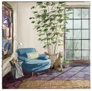 Presentation Sketch, Sun Room.