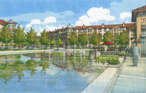 Mercer Town Center Catalyst Urban Development Marker and colored pencil, 10” x 15.5”