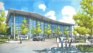 Dallas College Welcome Center Samuel Ringman and Catalyst Urban Development Marker and colored pencil, 9” x 16”