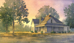 Norvell Homeplace Watercolor, 8” x 14”