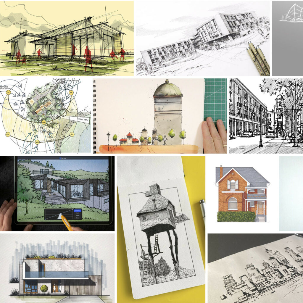 Architectural Drawing From Paper to Photoshop  Learn Architecture Online